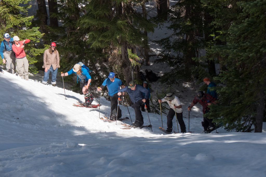 Men's uphill and downhill gully race