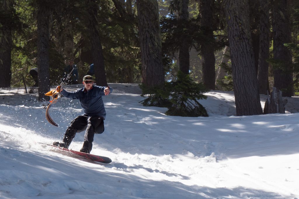 Andrew taking first in the men's gully race